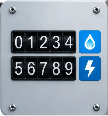 Compteurs d'eau et d'électricité pour laverie automatique
